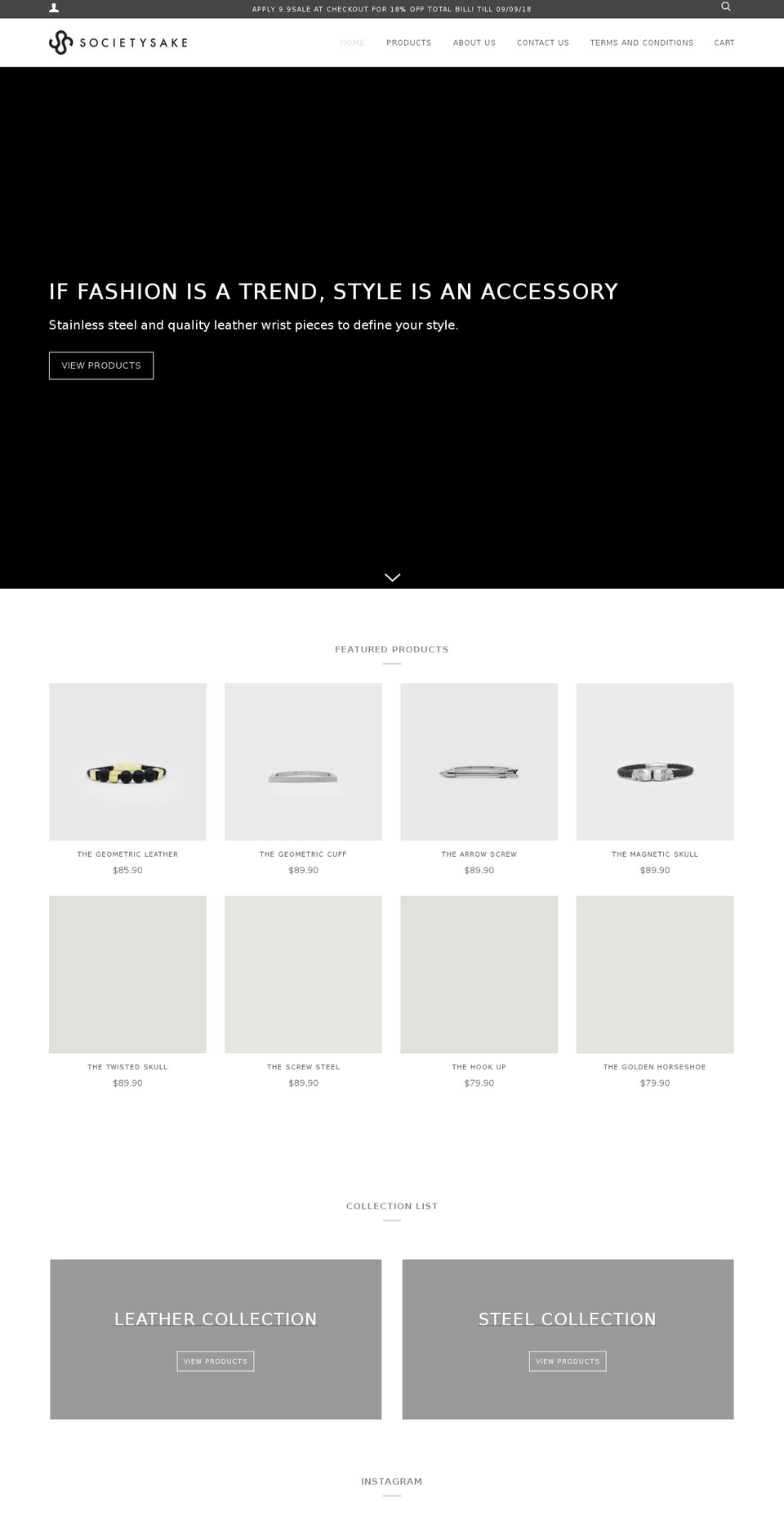 societysake.com — Shopify storefront screenshot