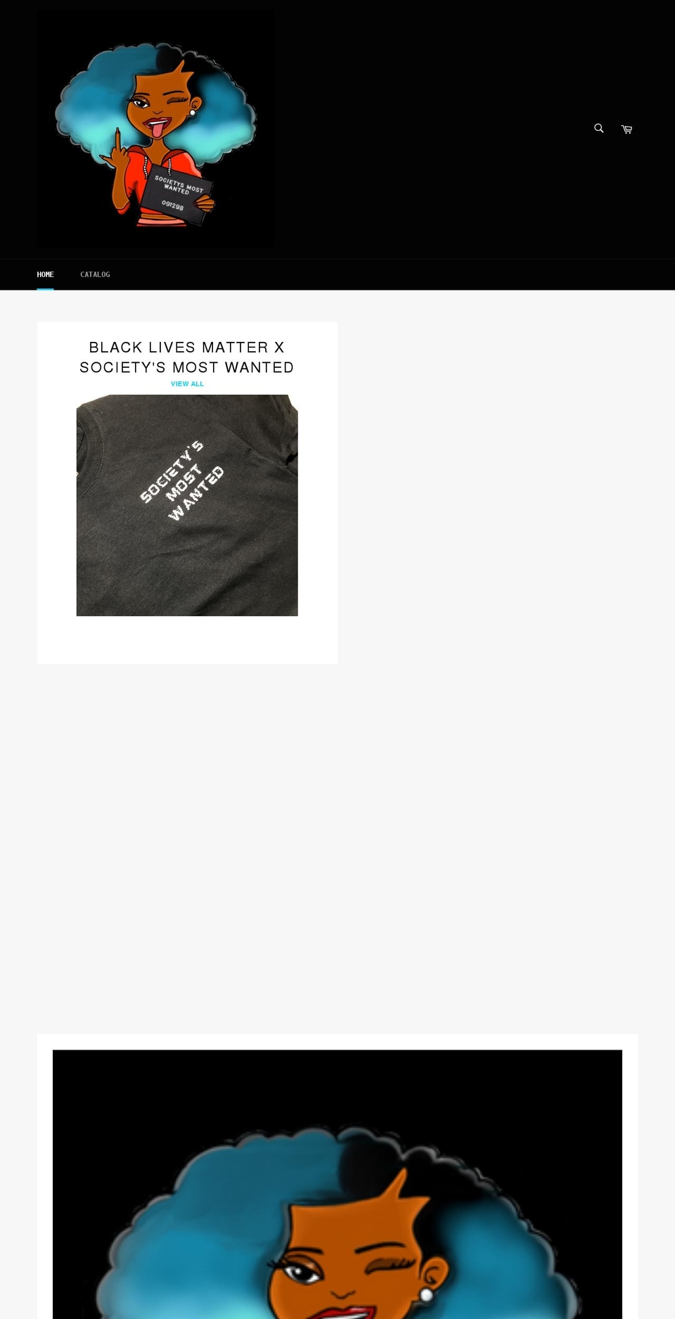 societysmostwanted.com shopify website screenshot