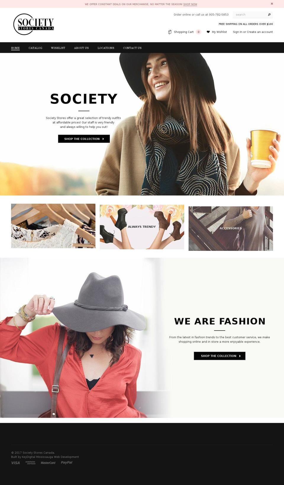societystore.ca shopify website screenshot
