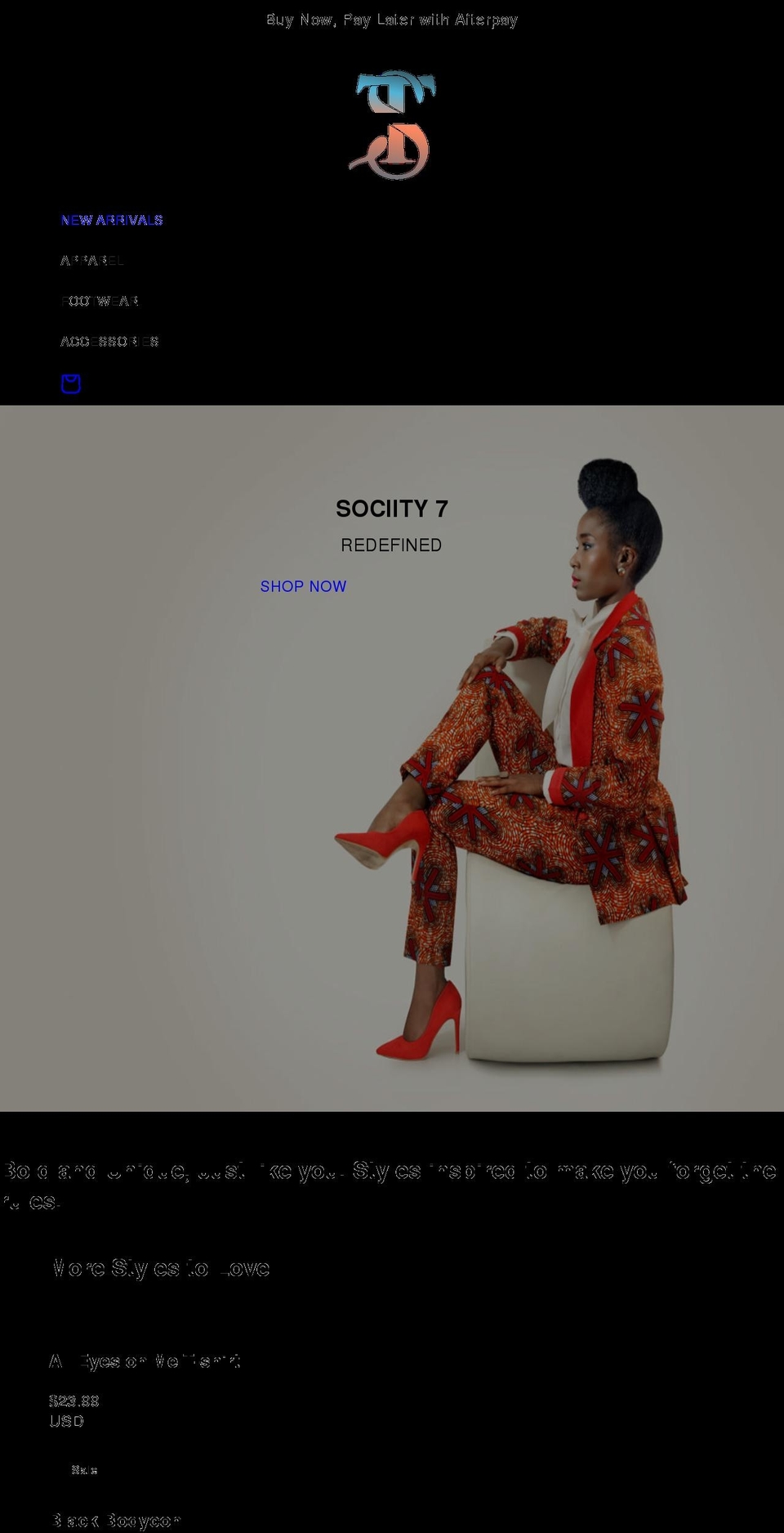 sociity7.com shopify website screenshot