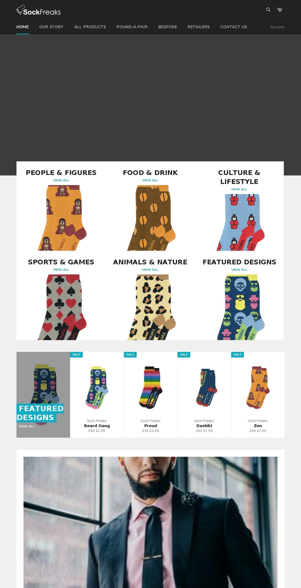sock-freaks.com shopify website screenshot