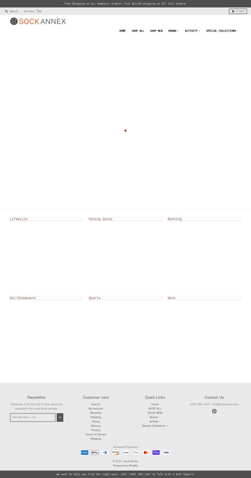 sockannex.com shopify website screenshot