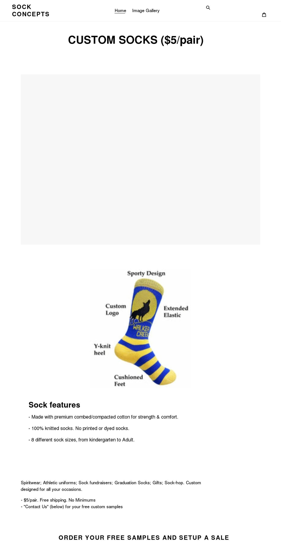 sockconcepts.com shopify website screenshot