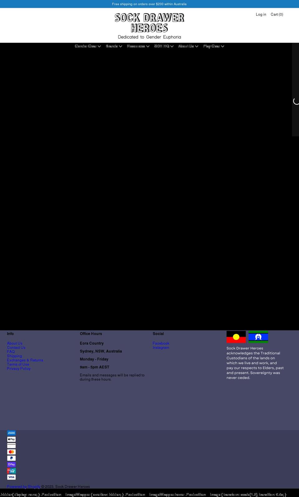 sockdrawerheroes.com — Shopify storefront screenshot