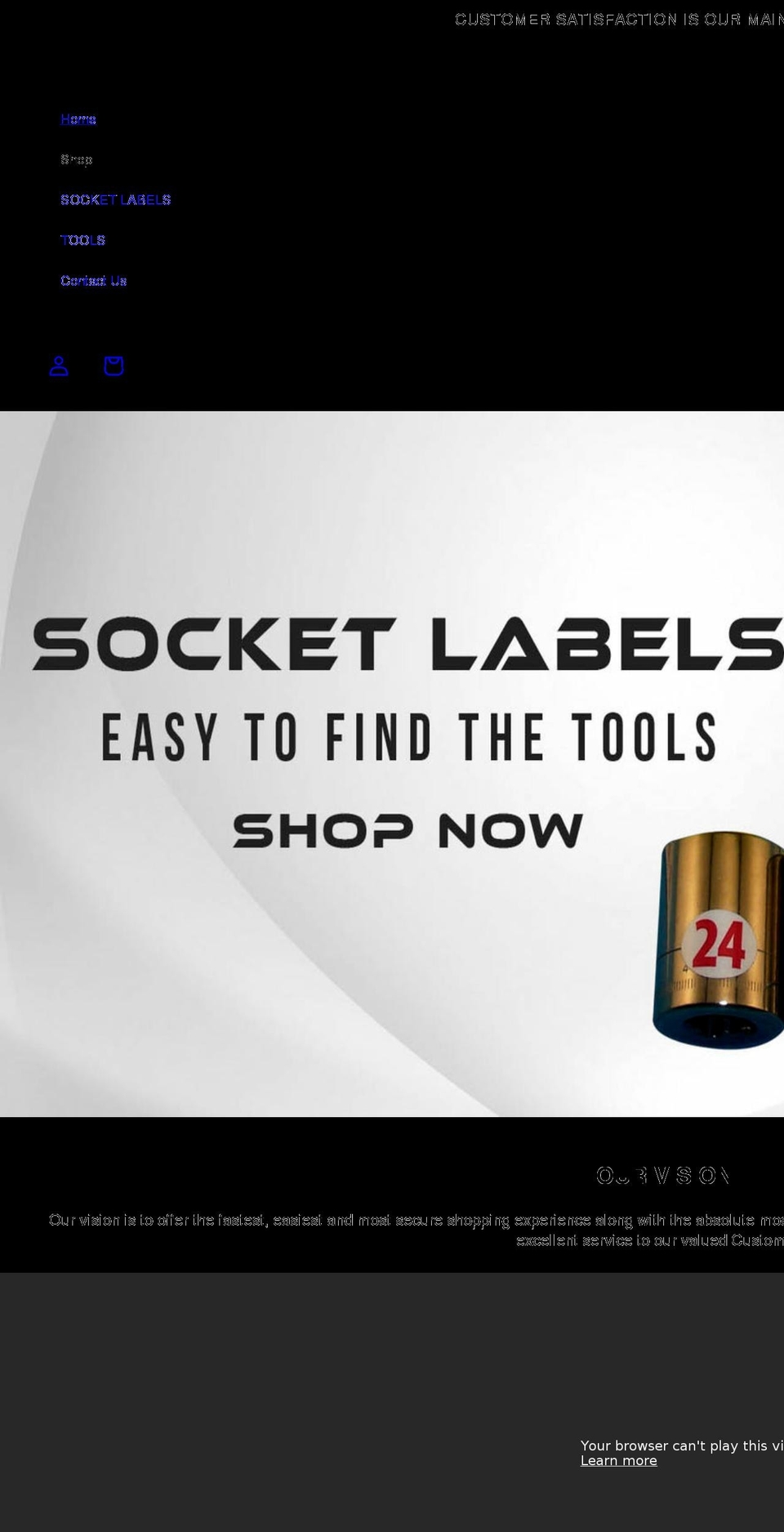 socketlabels.com shopify website screenshot