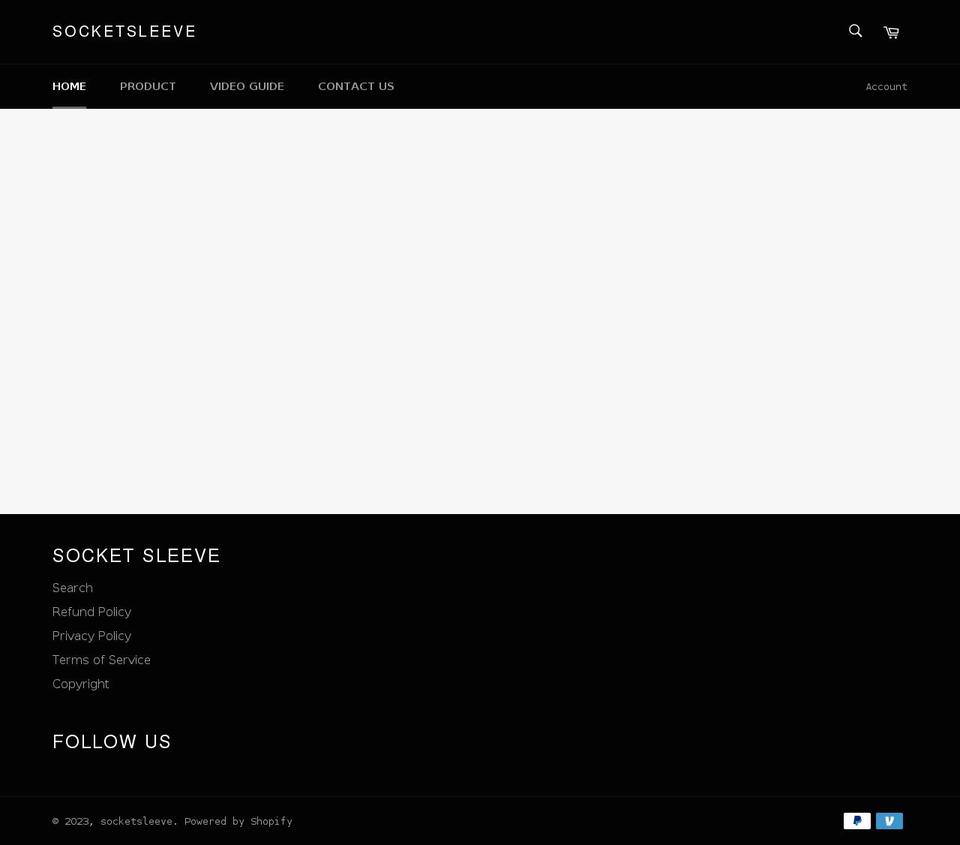 socketsleeve.com shopify website screenshot