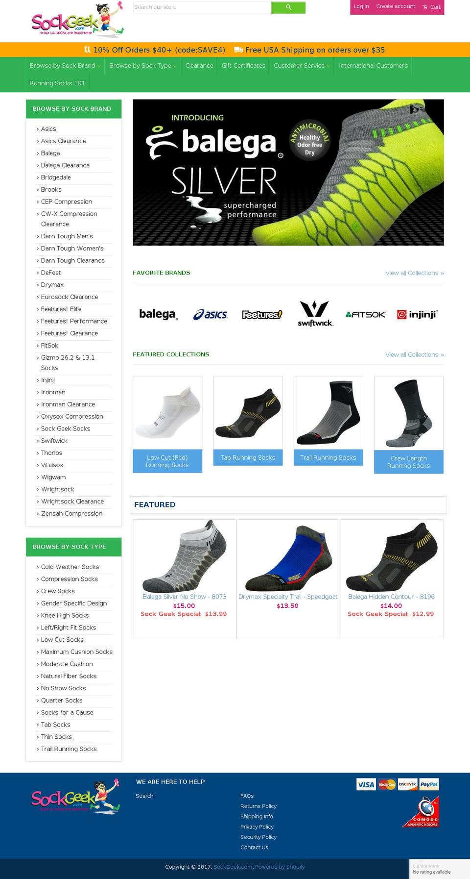 sockgeek.com shopify website screenshot