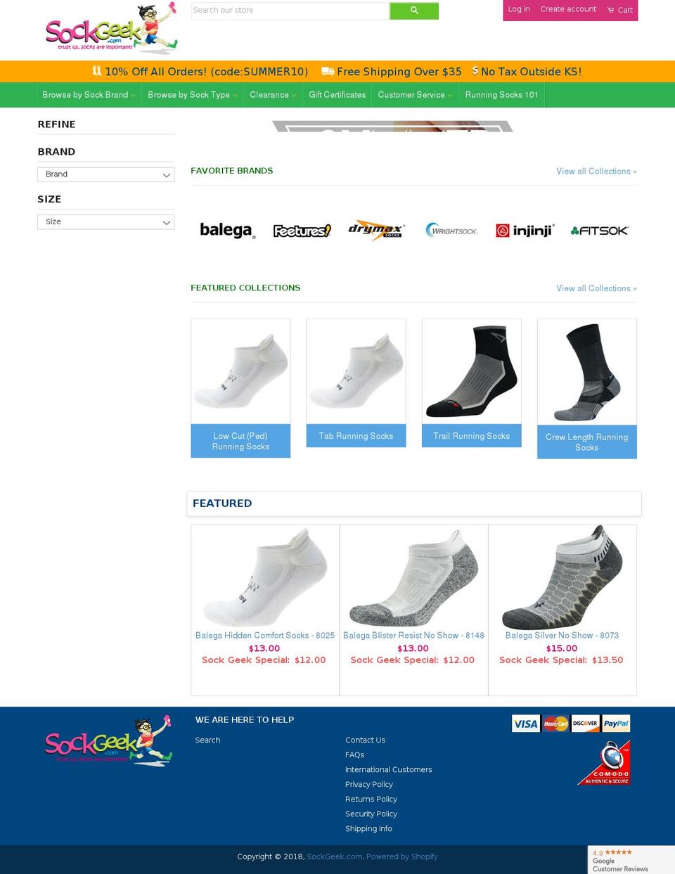 sockgeek.info shopify website screenshot