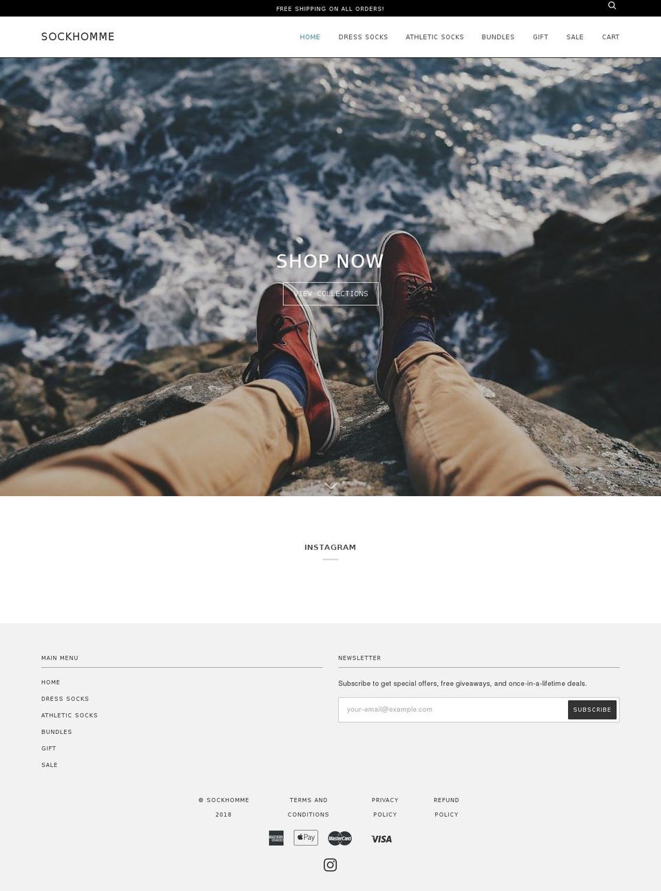 sockhomme.com — Shopify storefront screenshot