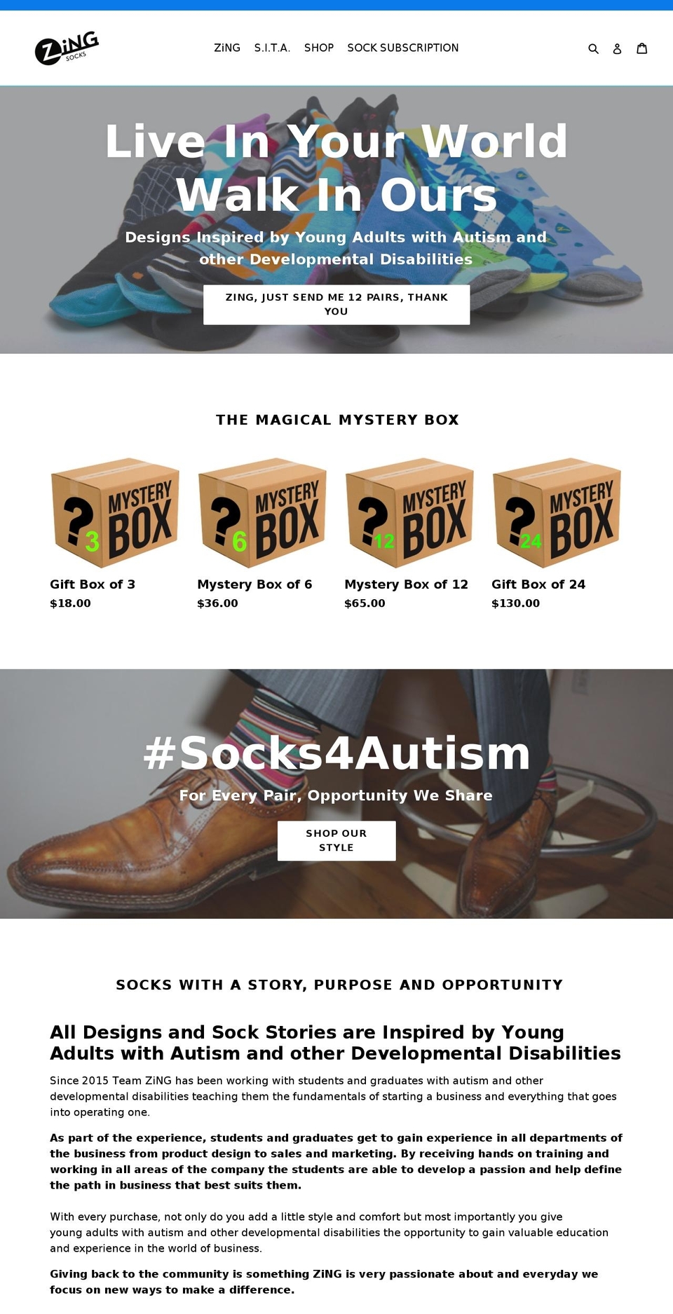 sockit2autism.com shopify website screenshot
