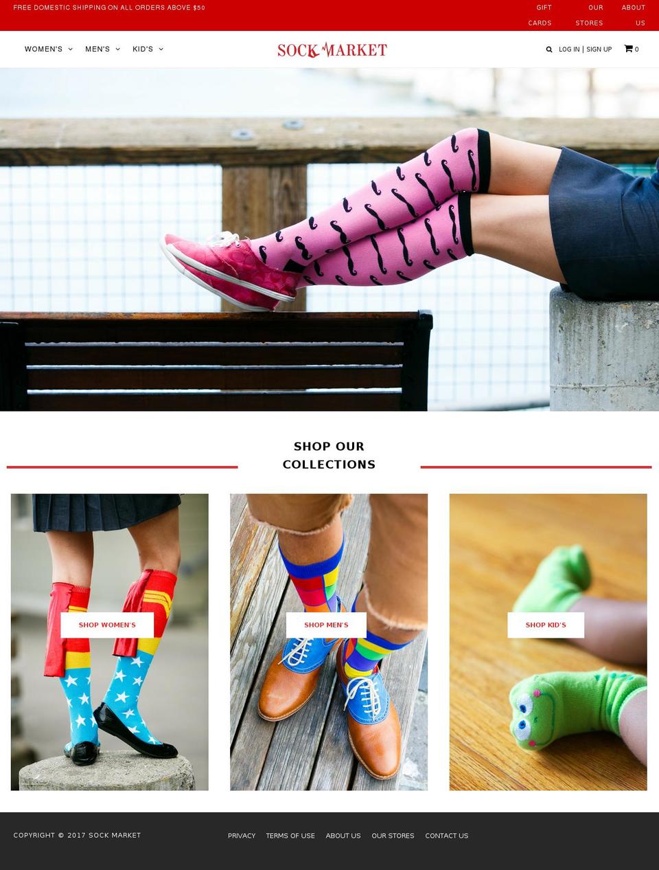 sockmarket.com shopify website screenshot