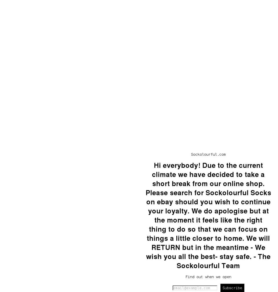 sockolourful.com shopify website screenshot