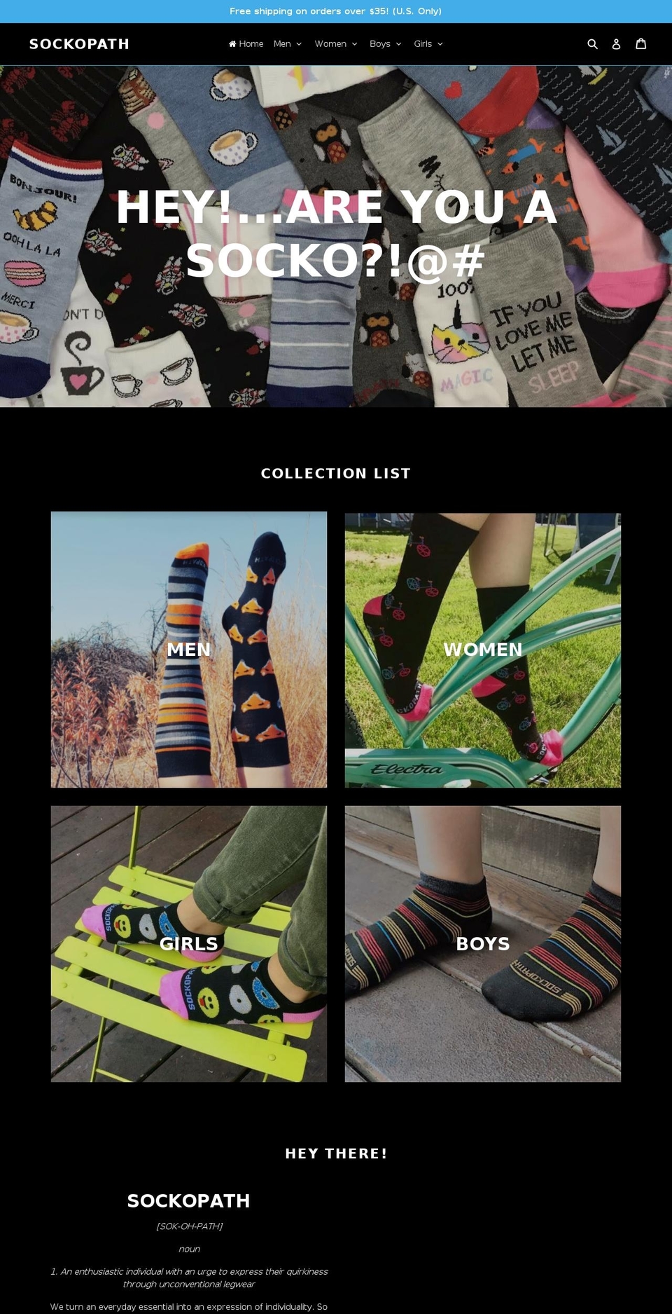 sockopath.com shopify website screenshot