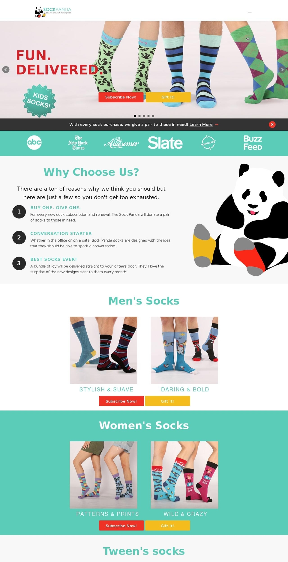 sockpanda.com shopify website screenshot