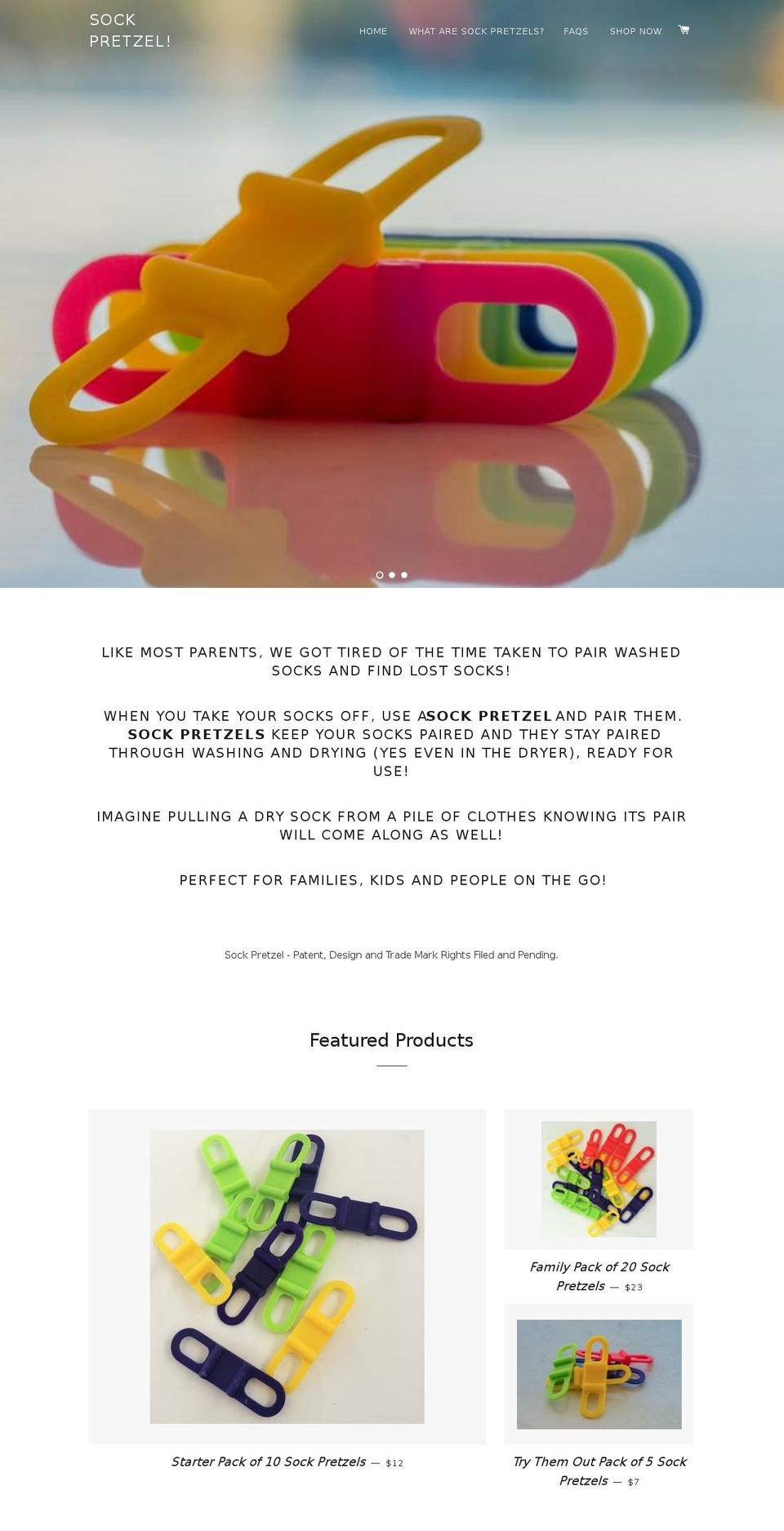 sockpretzel.com — Shopify storefront screenshot