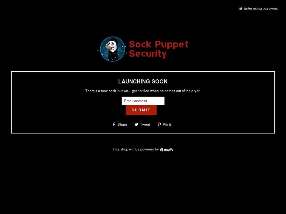 sockpuppetsecurity.com shopify website screenshot