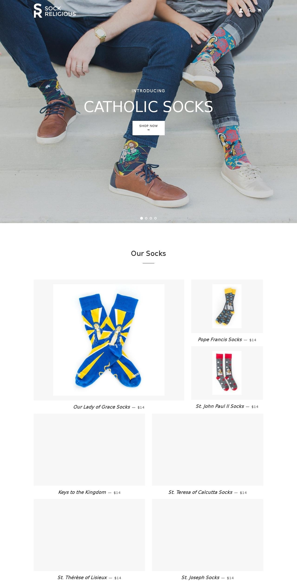 sockreligious.com shopify website screenshot