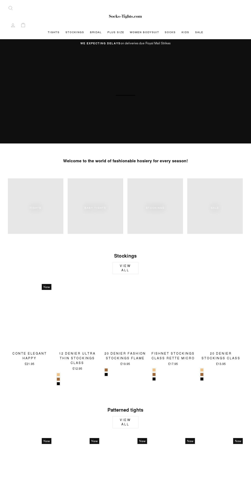 socks-tights.com shopify website screenshot