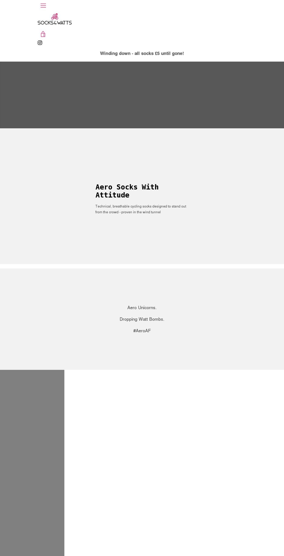 socks4watts.com shopify website screenshot