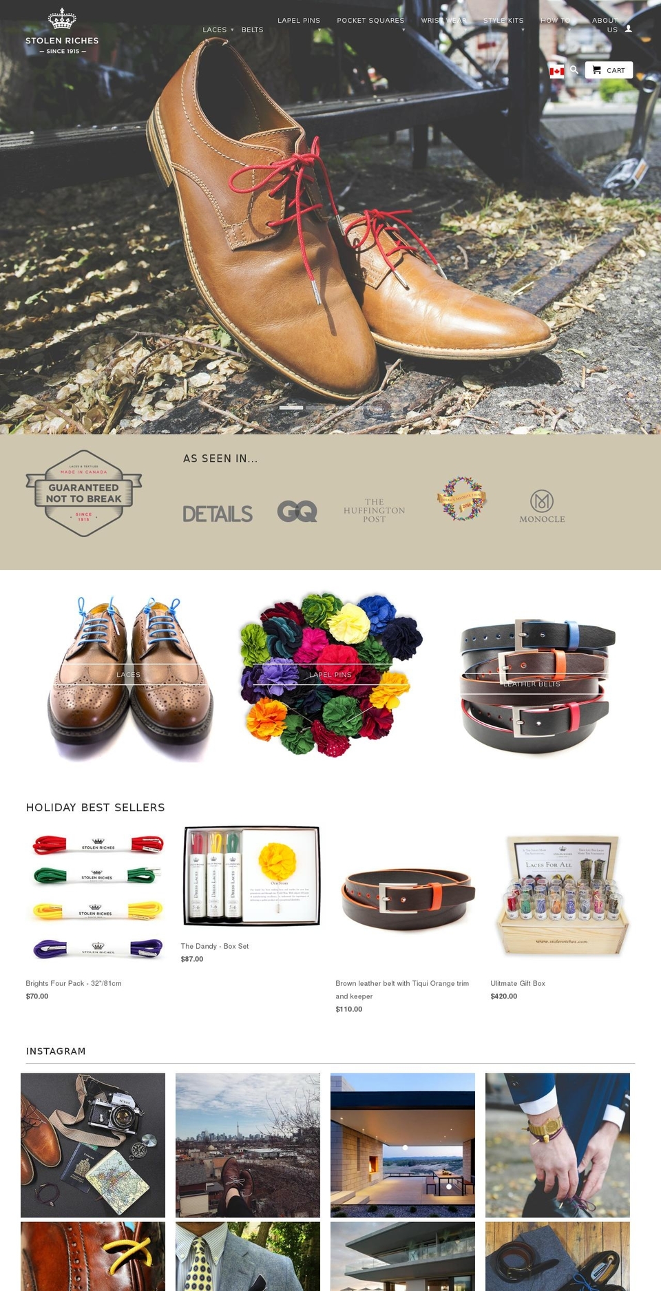 Edits Shopify theme site example socksandlaces.com