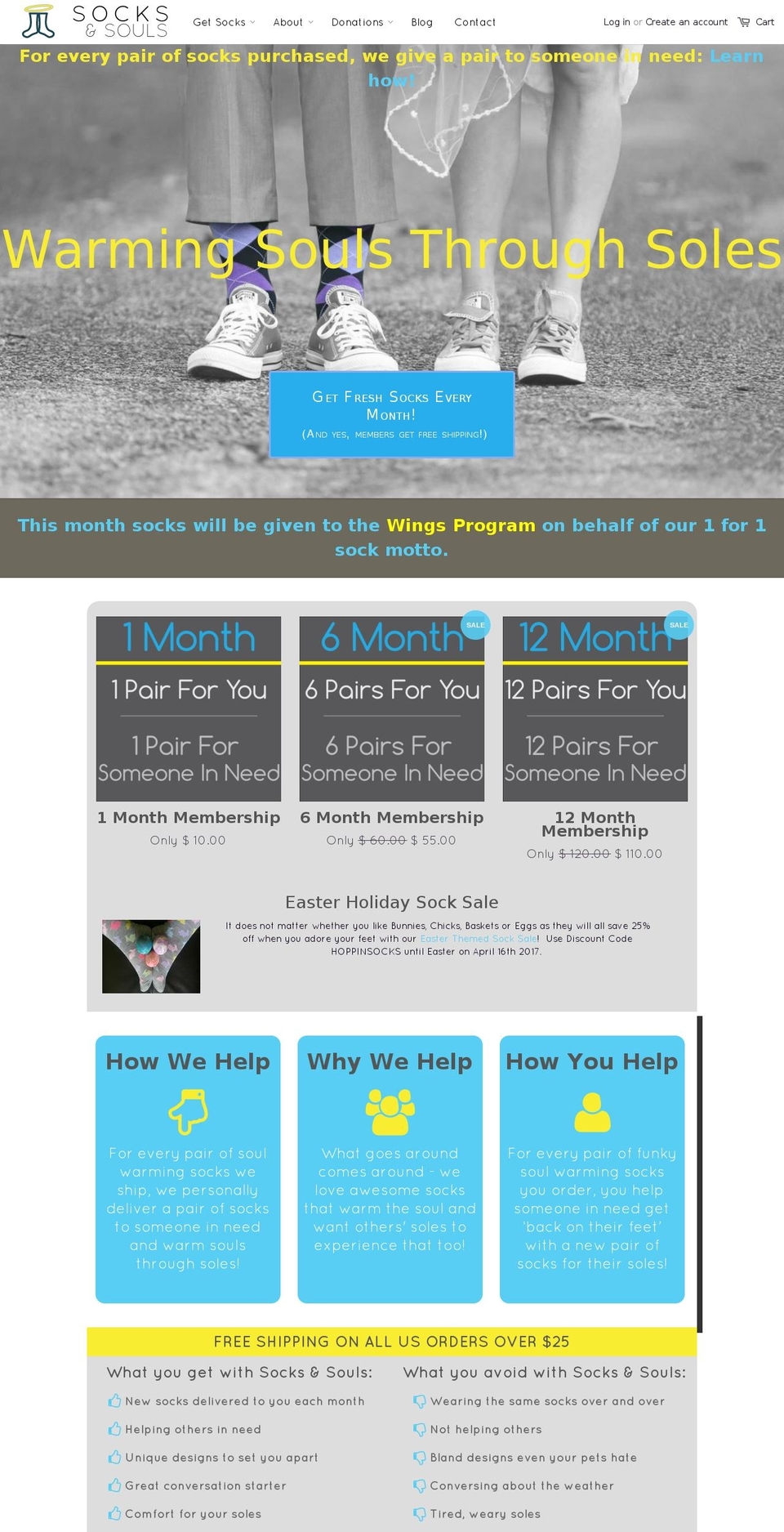 socksandsouls.com shopify website screenshot