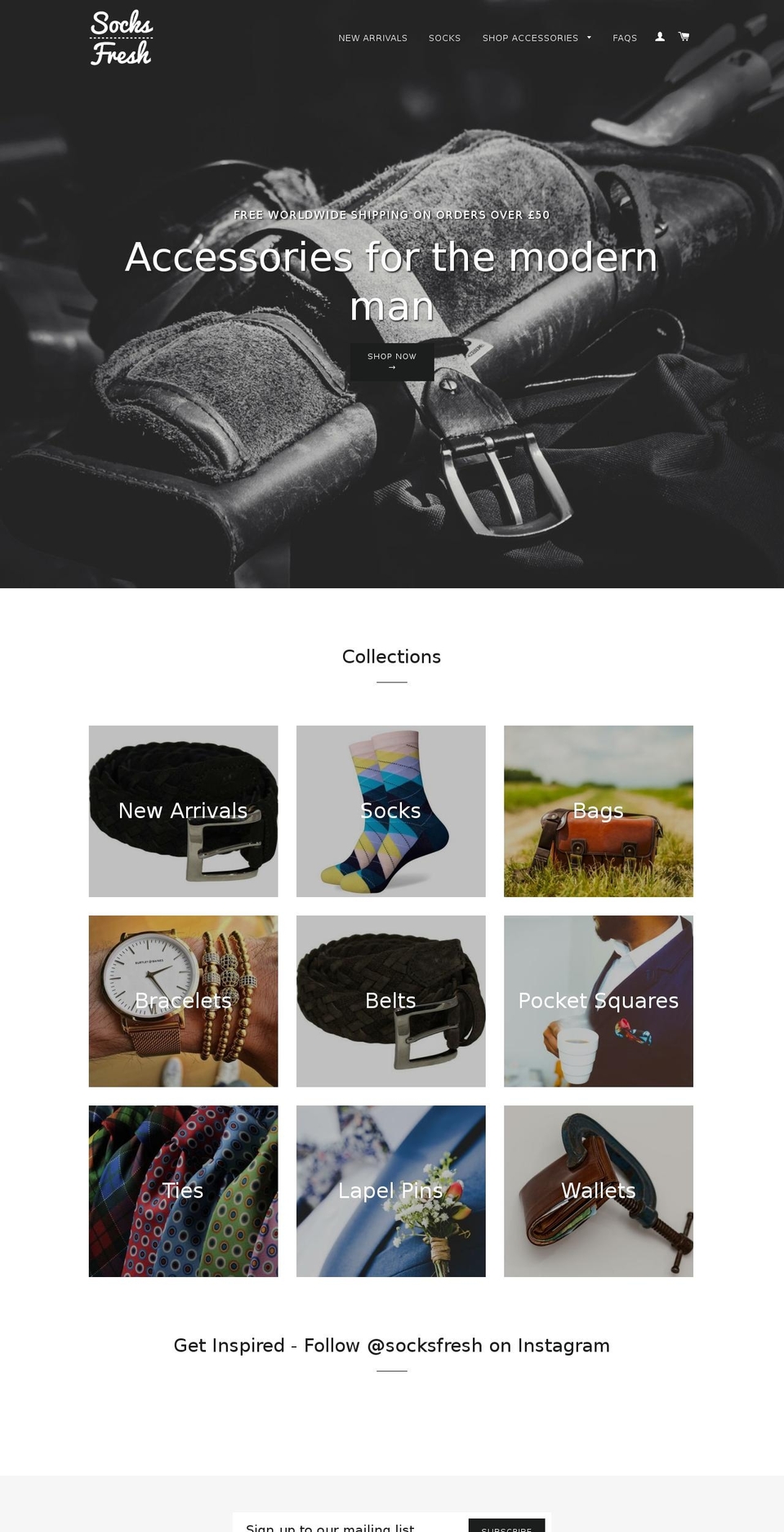 socksfresh.com shopify website screenshot