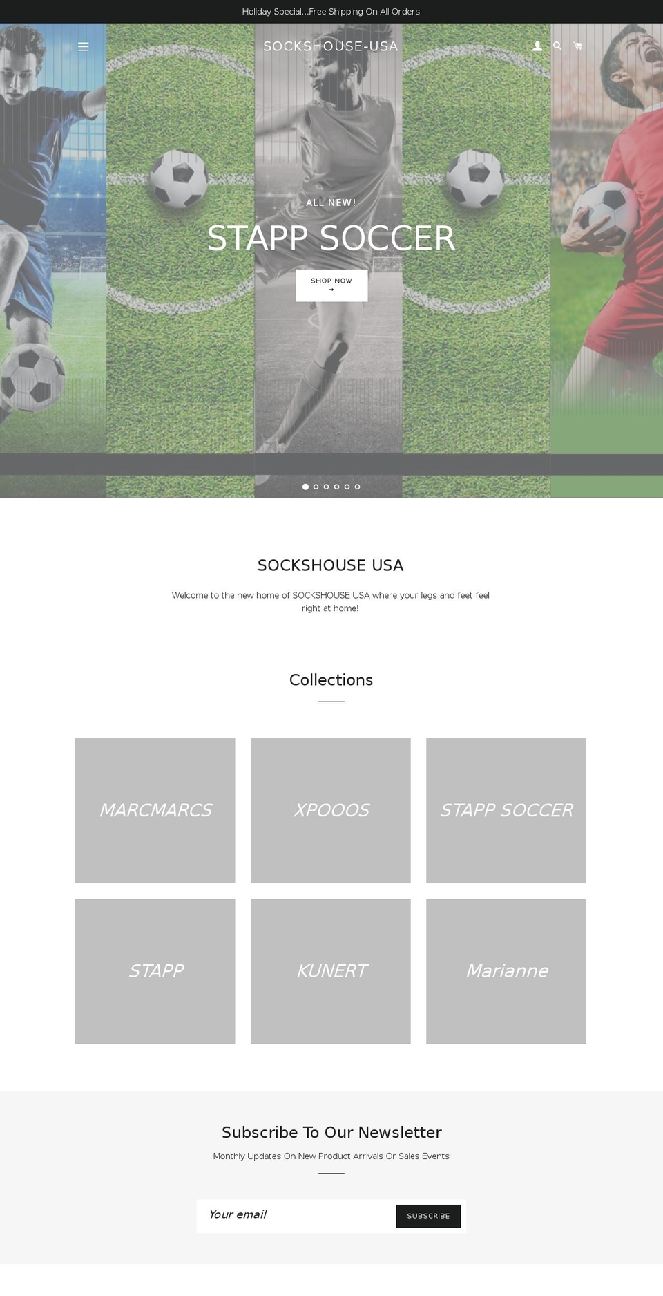 sockshouse-usa.com shopify website screenshot