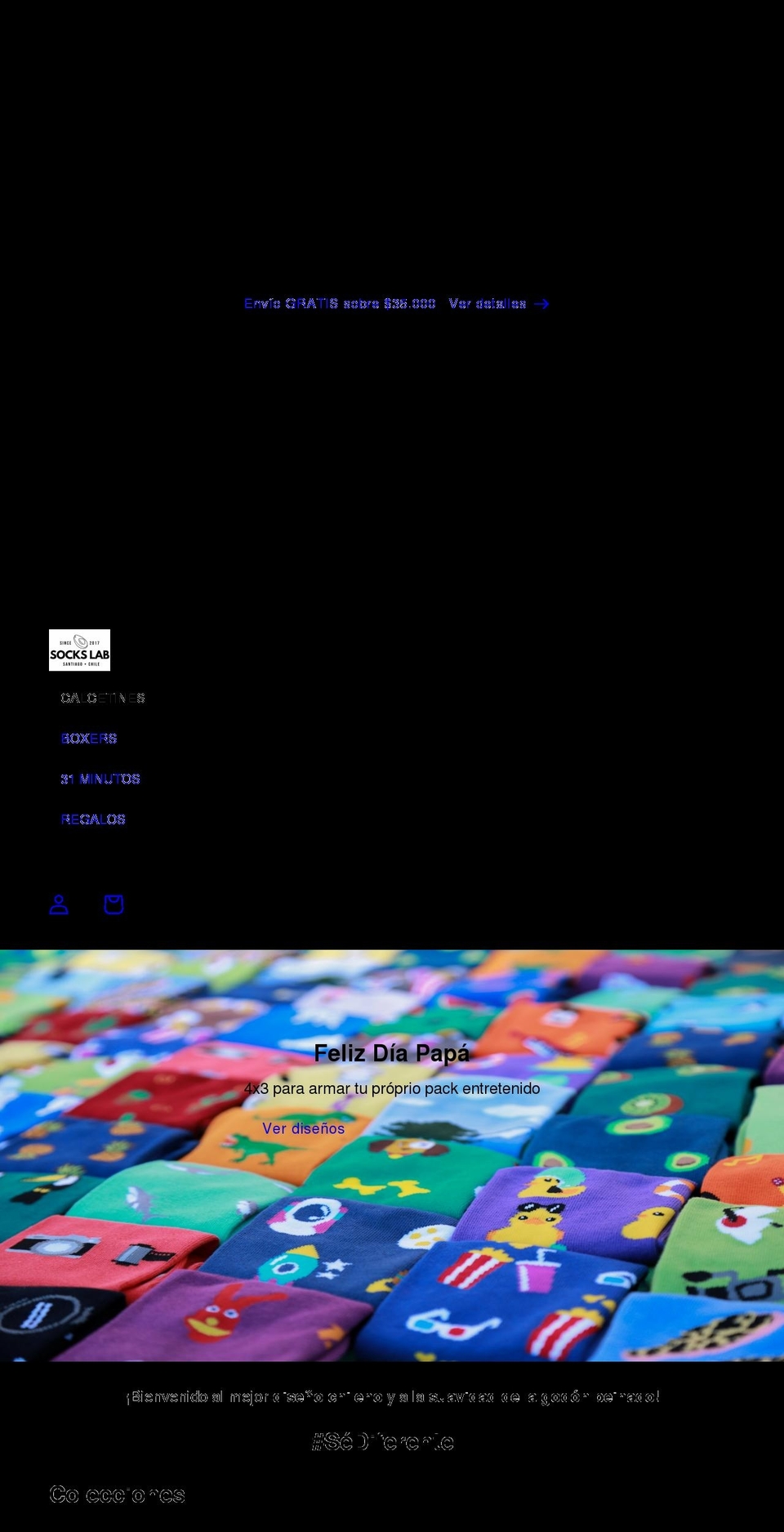 sockslab.cl shopify website screenshot