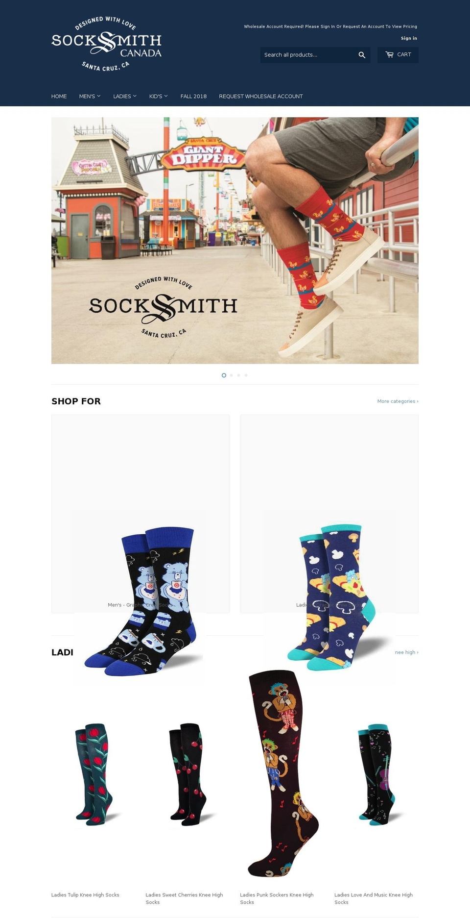 socksmithcanada.com — Shopify storefront screenshot