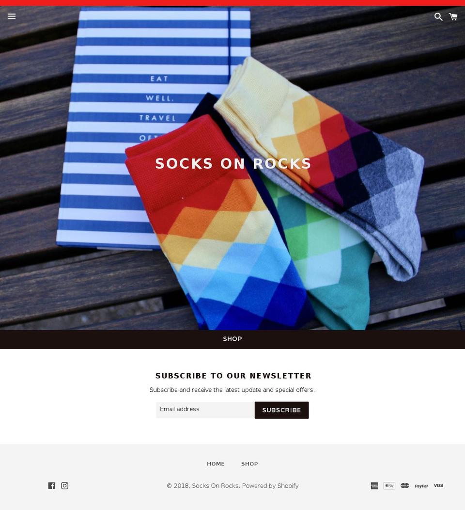 socksonrocks.com — Shopify storefront screenshot