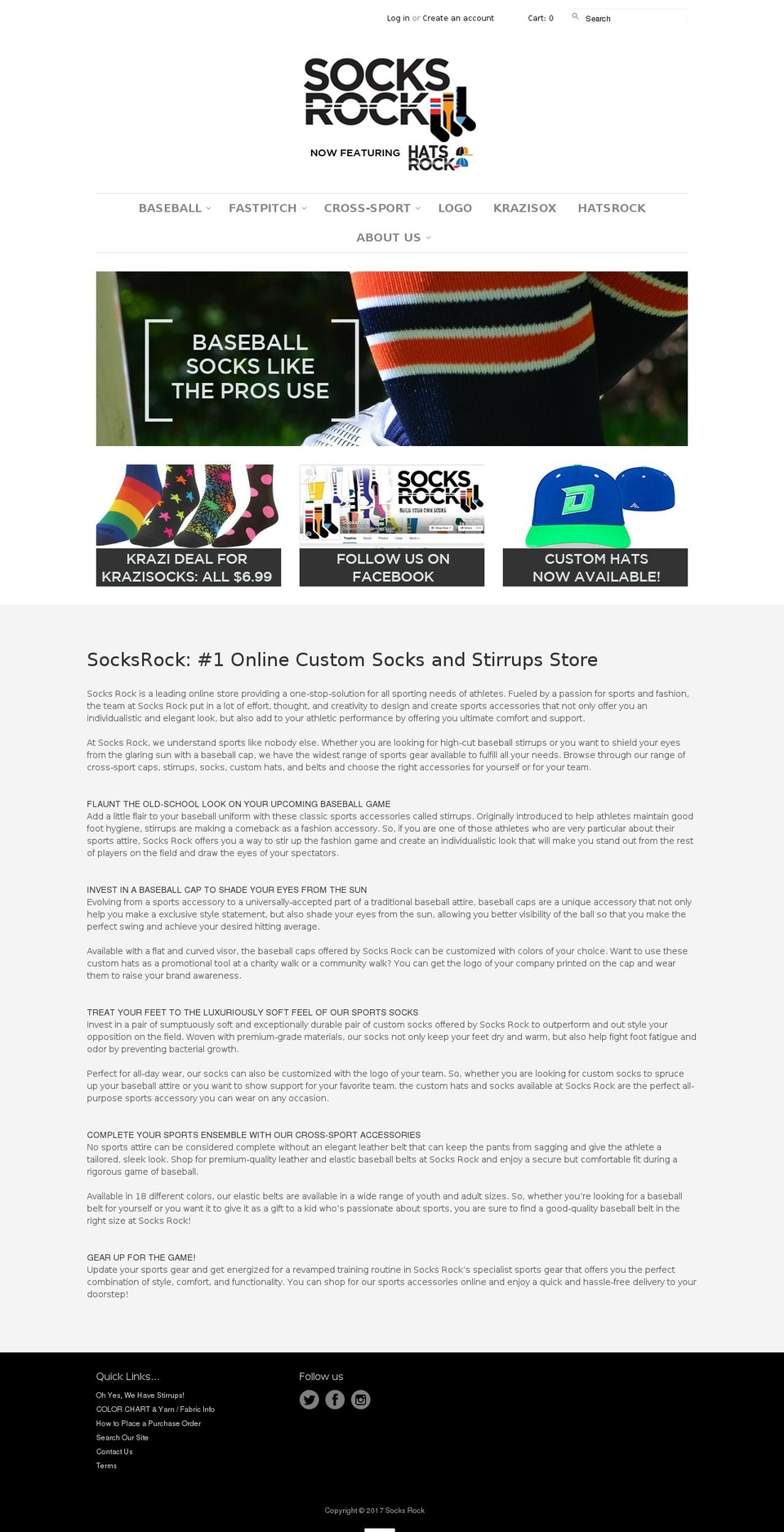 socksrock.com shopify website screenshot