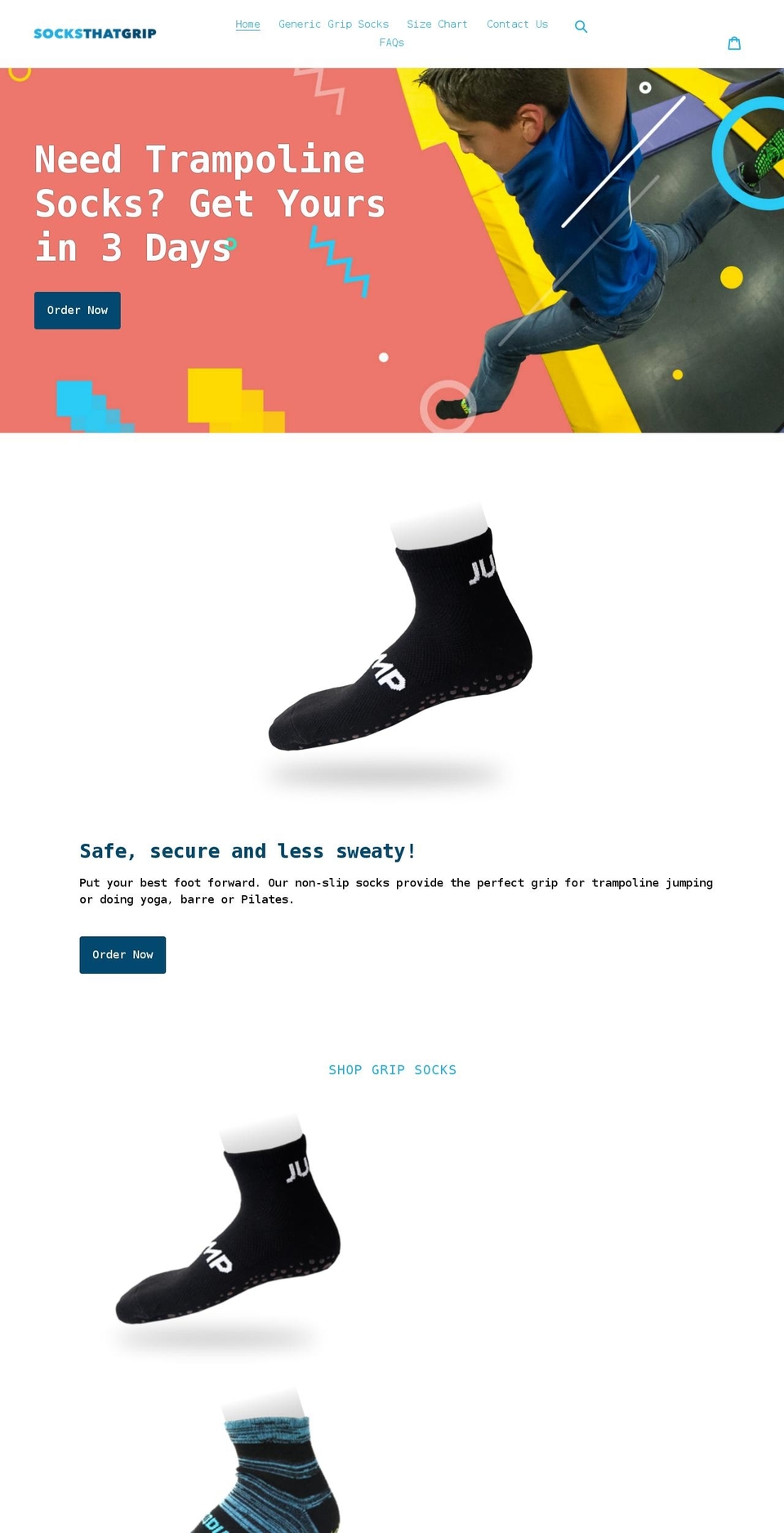socksthatgrip.com shopify website screenshot