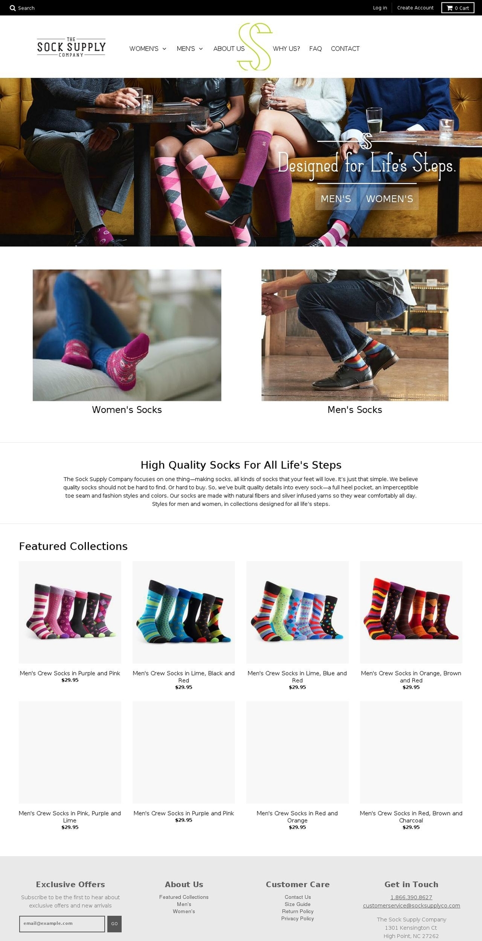 socksupplyco.com shopify website screenshot