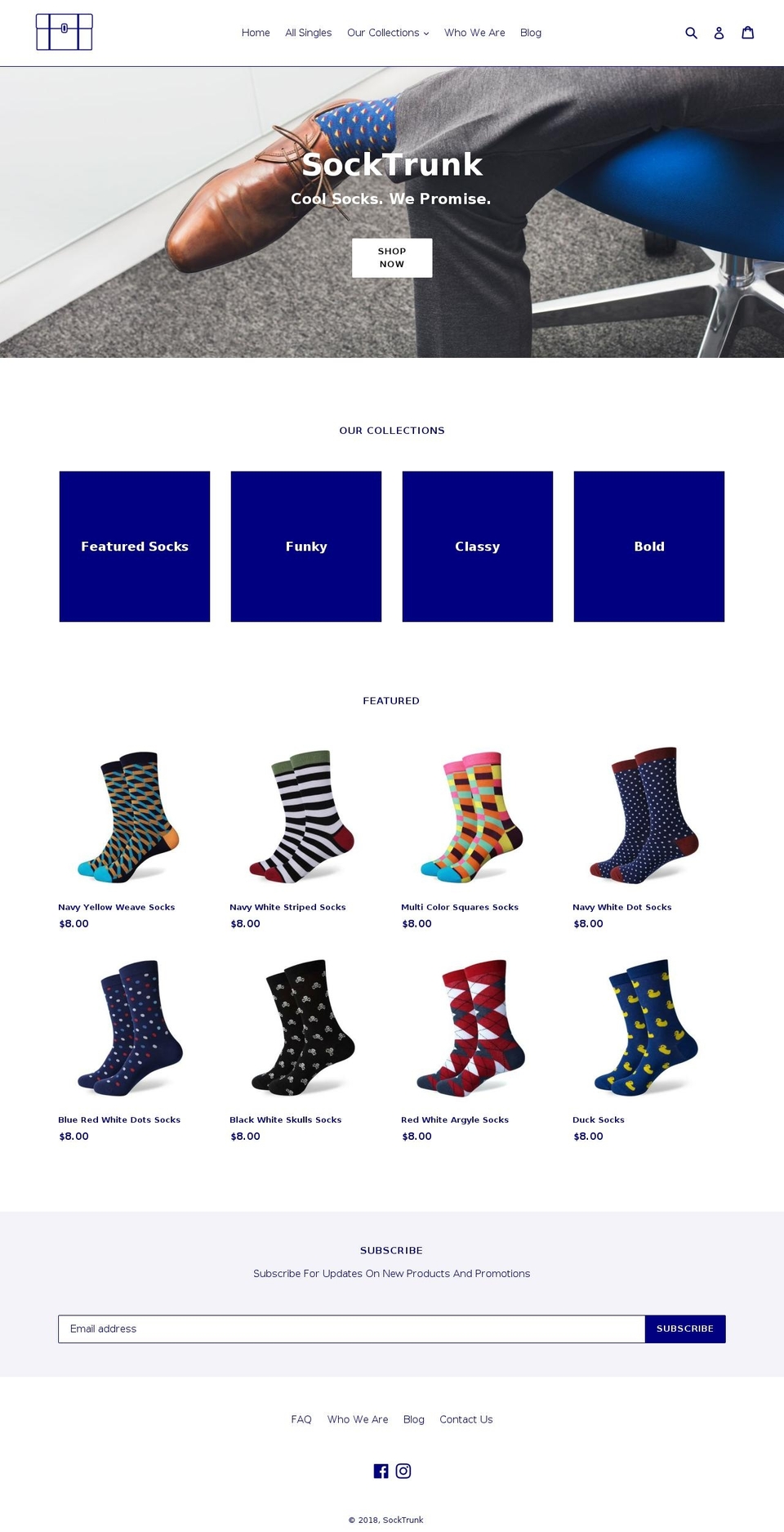 socktrunk.com — Shopify storefront screenshot