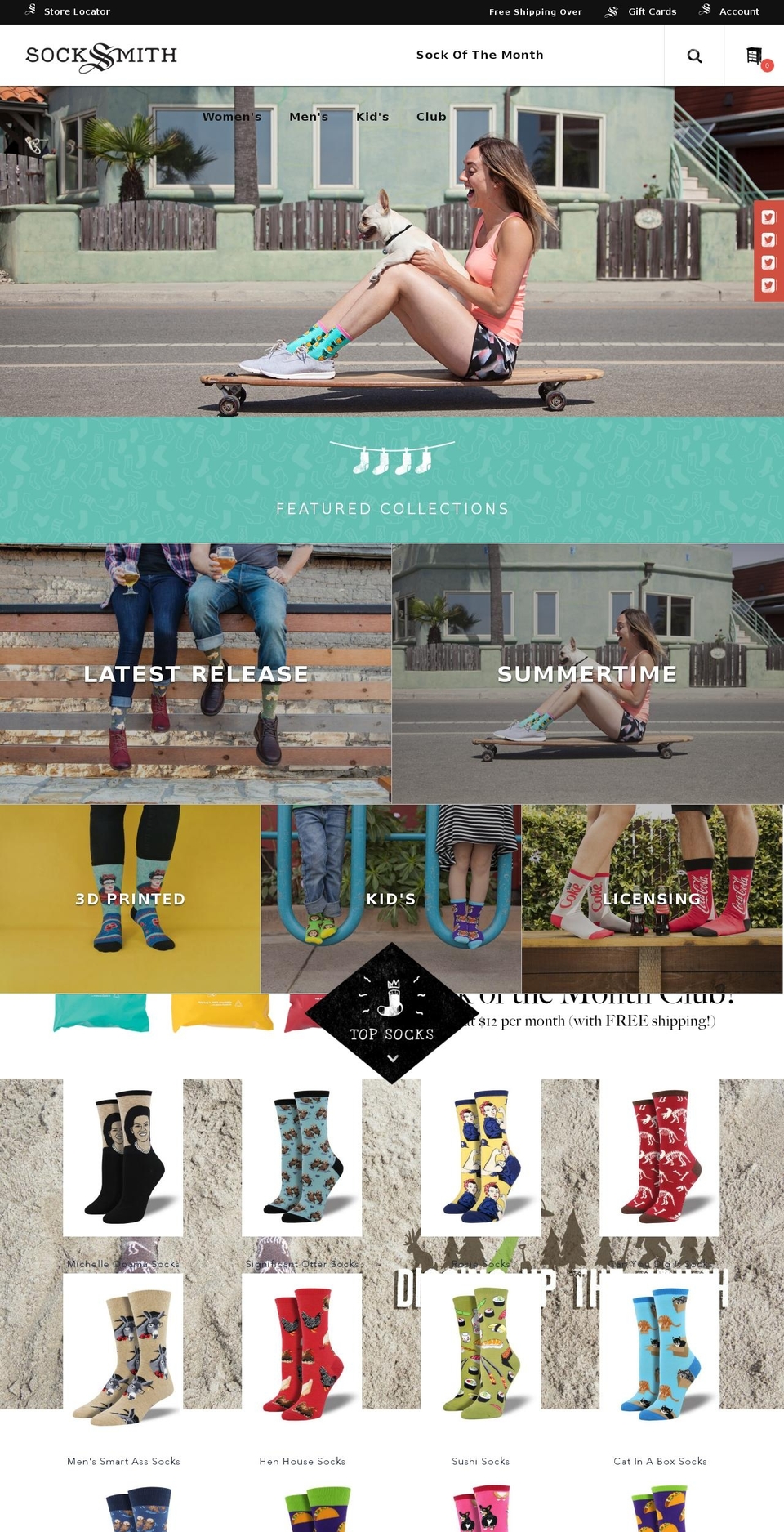 sockvillage.com — Shopify storefront screenshot