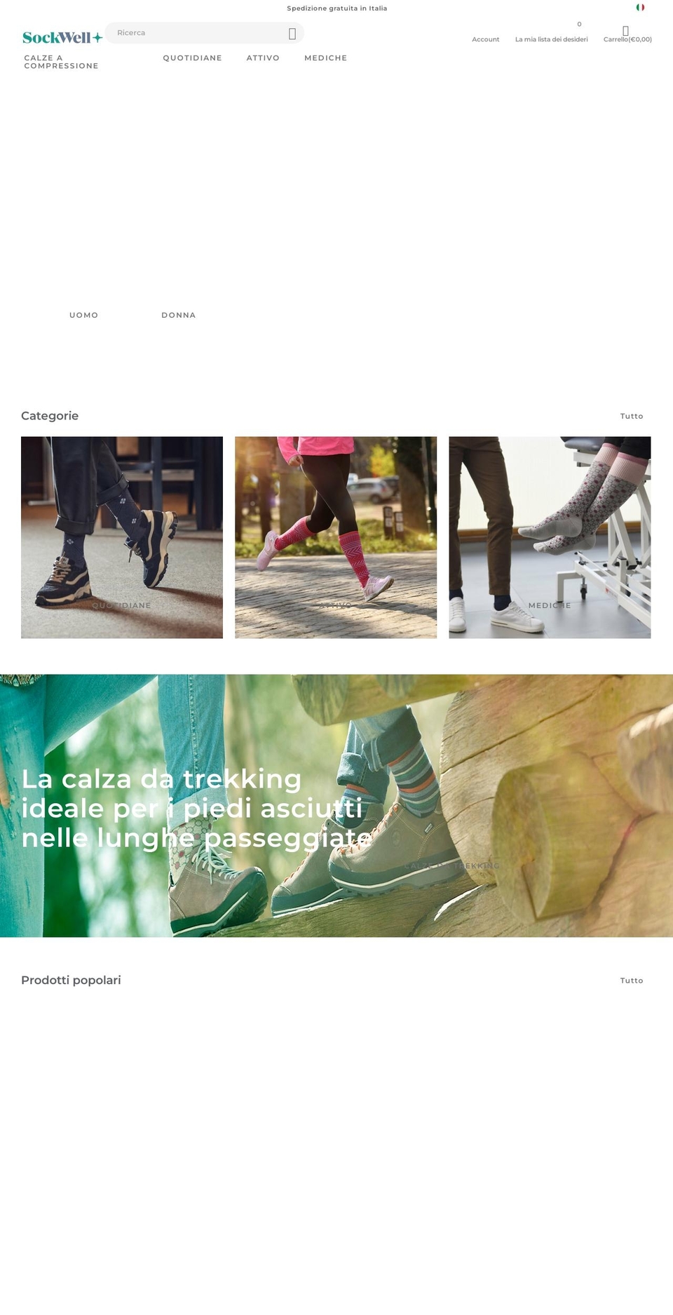 sockwell.it shopify website screenshot