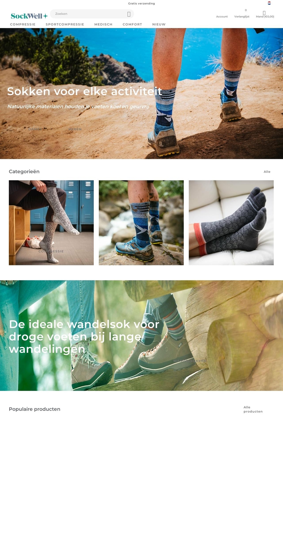 Sockwell Shopify theme site example sockwell.nl