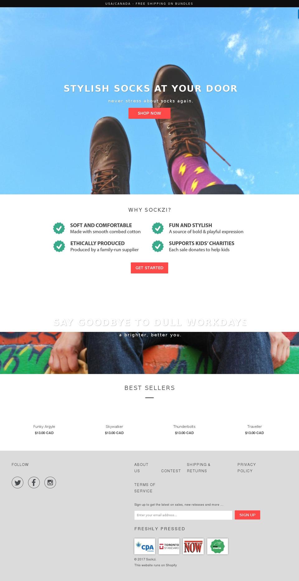 sockzi.com shopify website screenshot