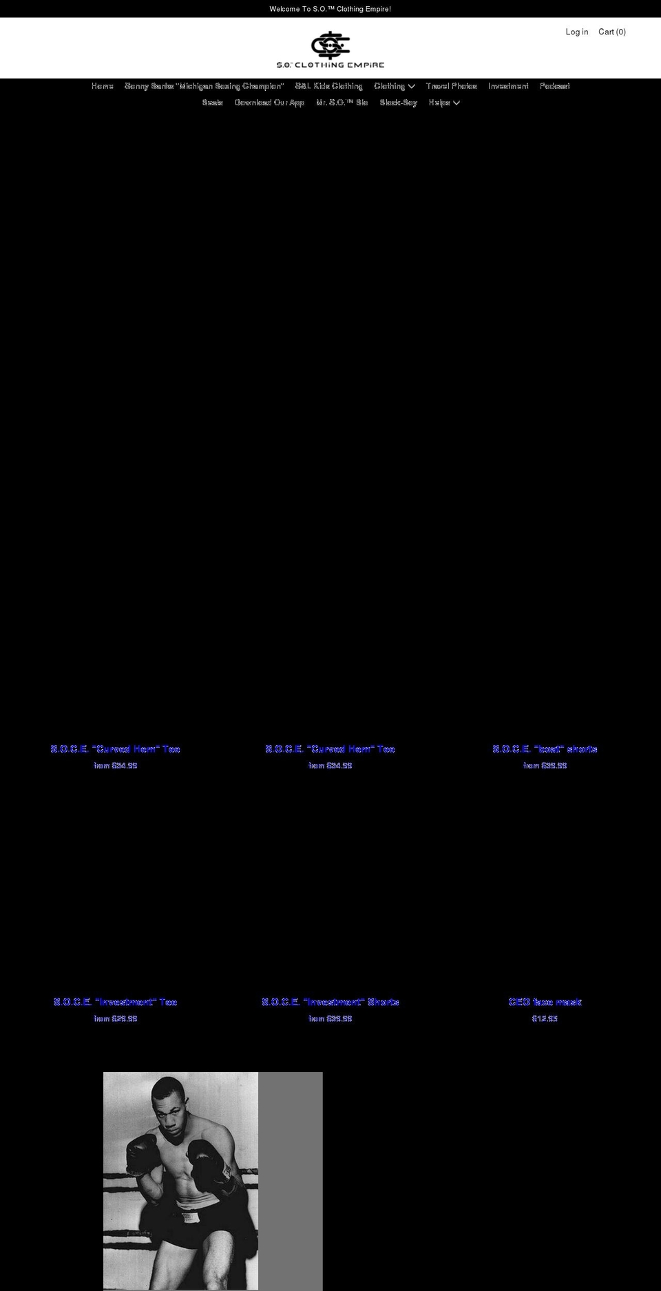 soclothingempire.com shopify website screenshot