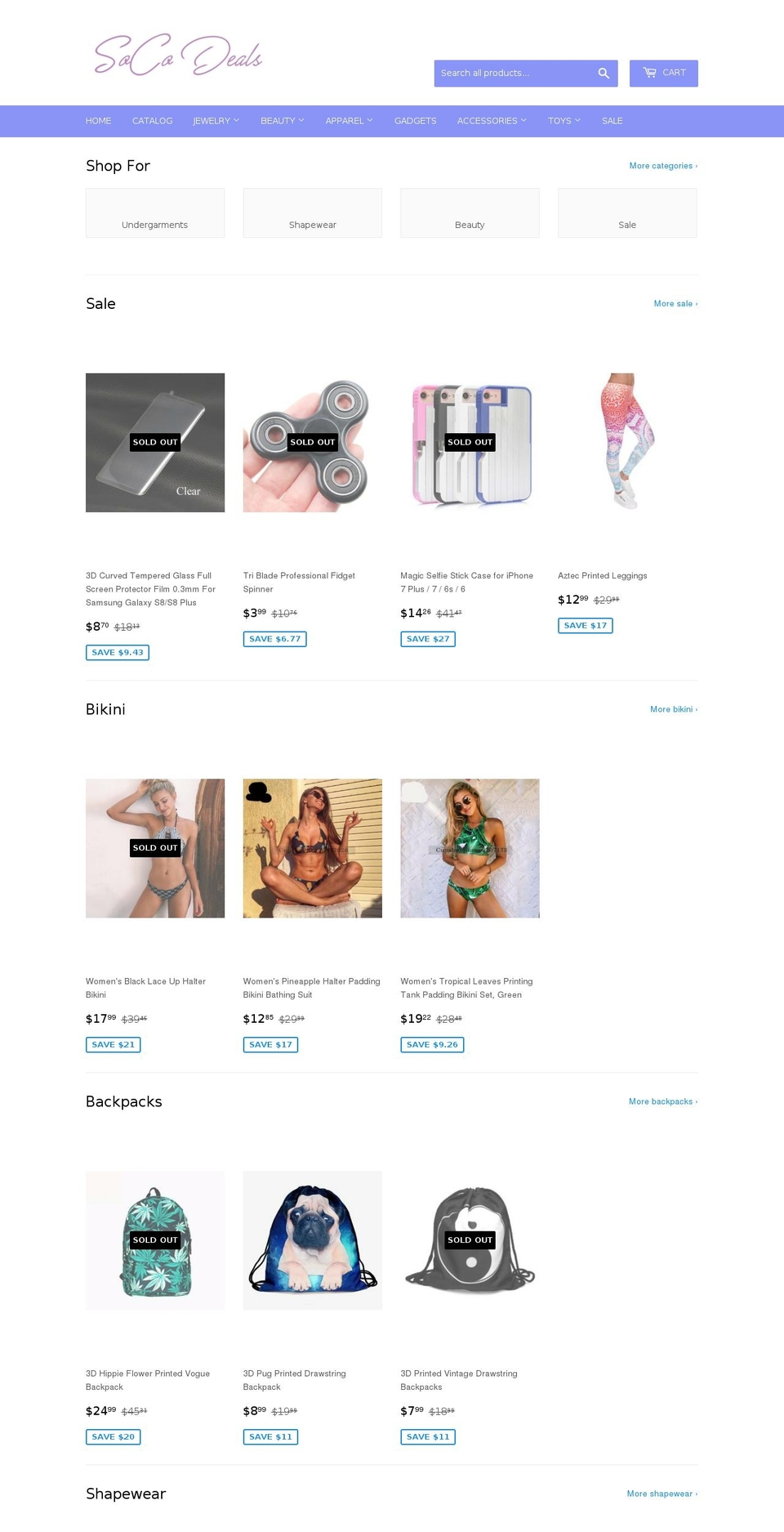 socodeals.com — Shopify storefront screenshot