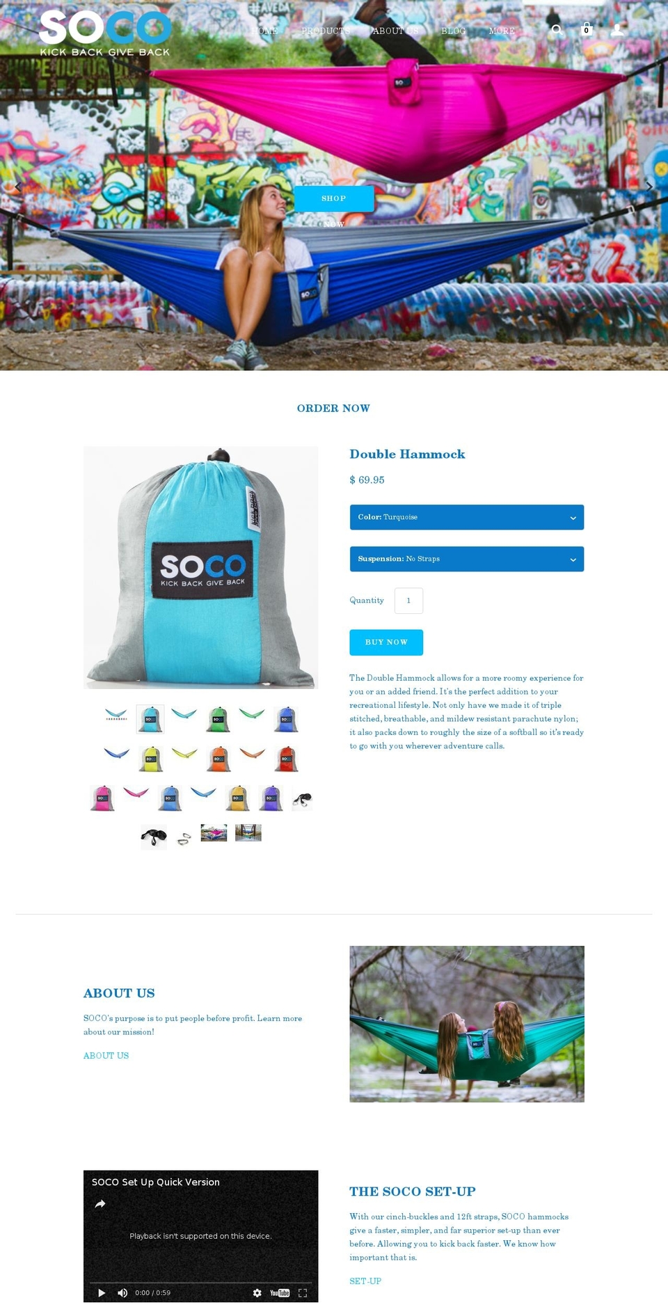 socohammocks.com shopify website screenshot