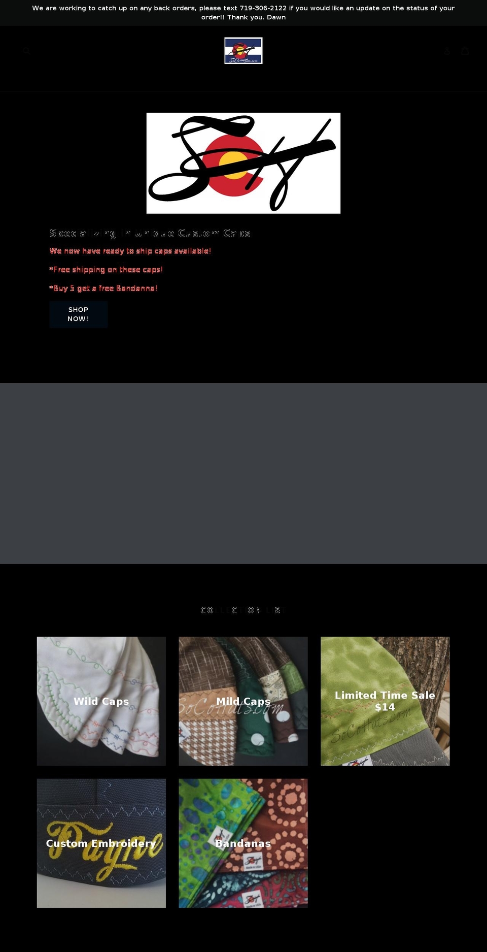 socohats.com shopify website screenshot