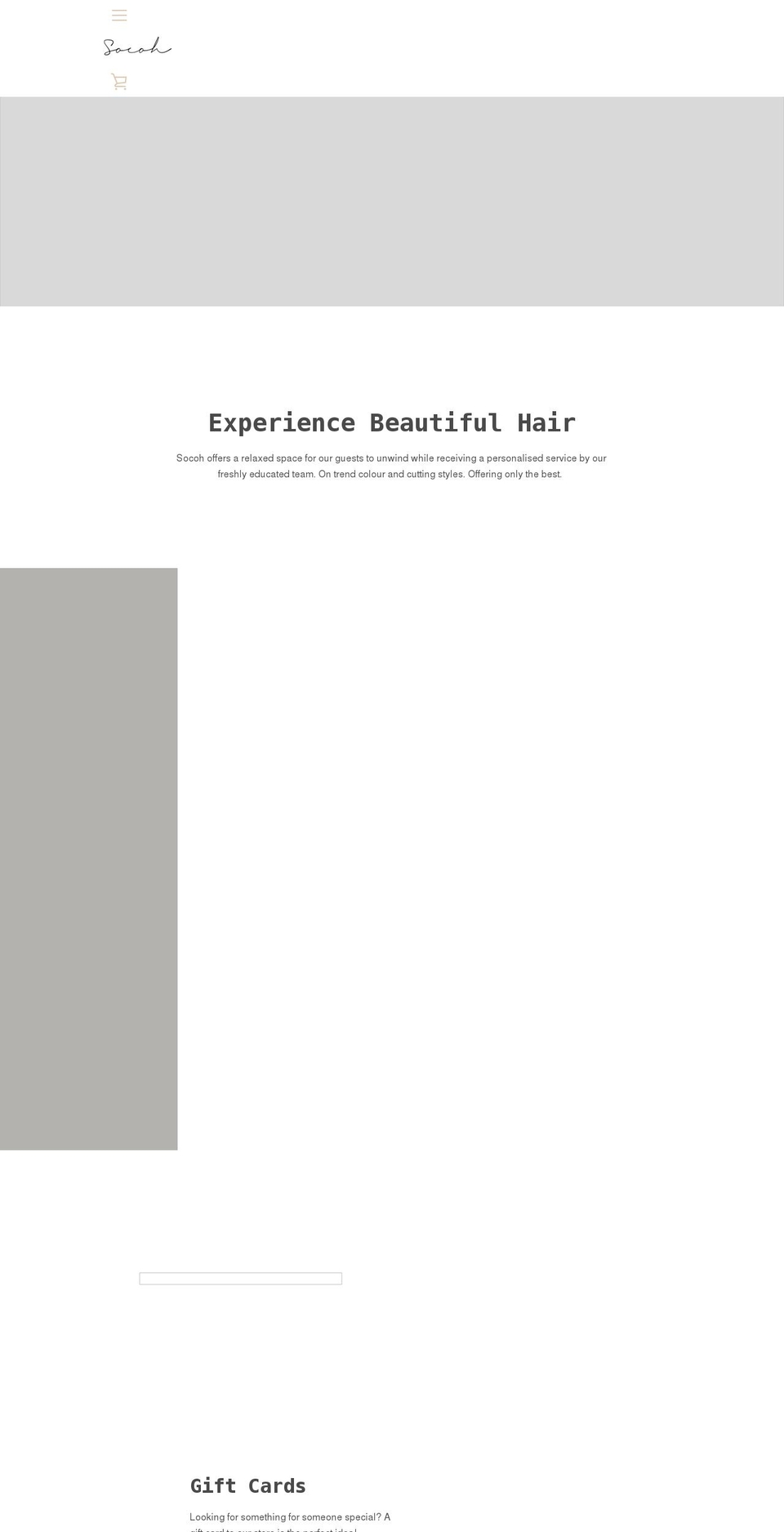 socohsalon.com shopify website screenshot