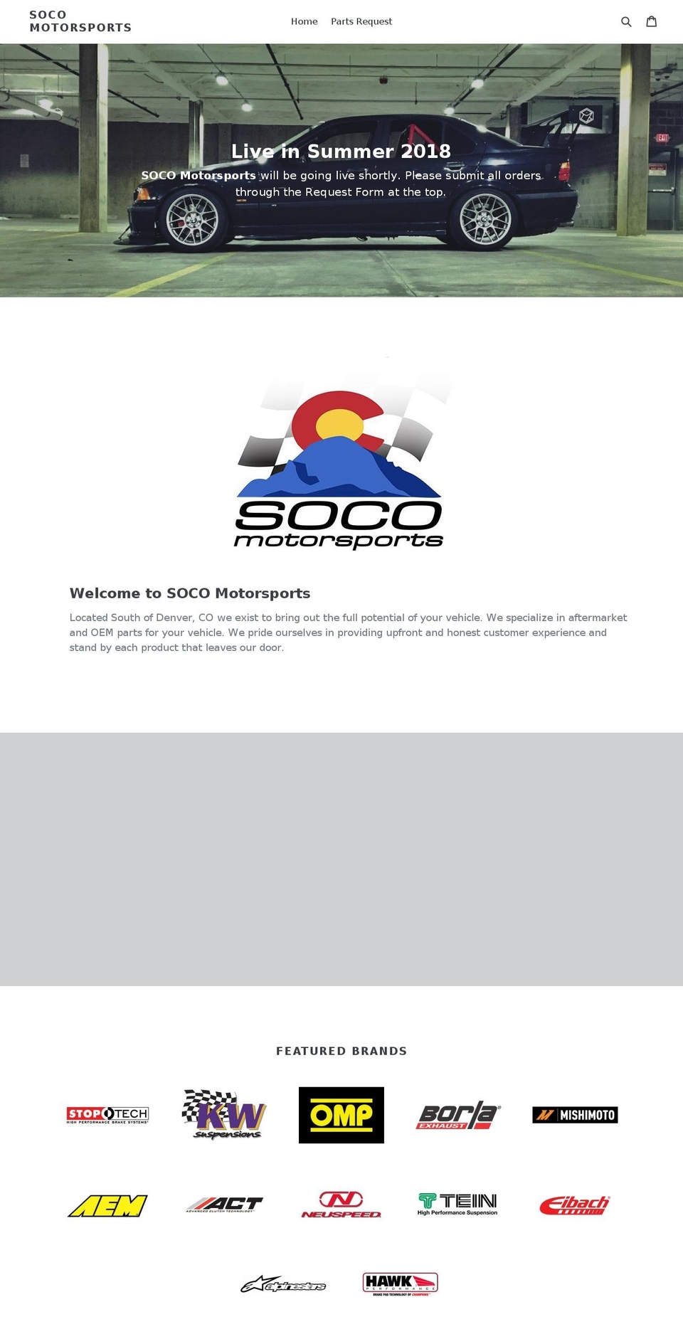 socomotorsports.com shopify website screenshot