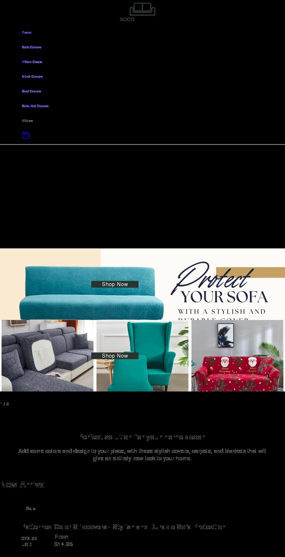 socosofacover.com shopify website screenshot