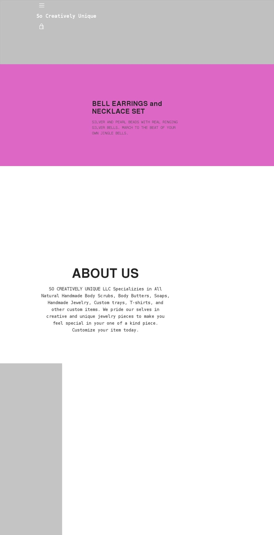 socreativelyunique.com shopify website screenshot