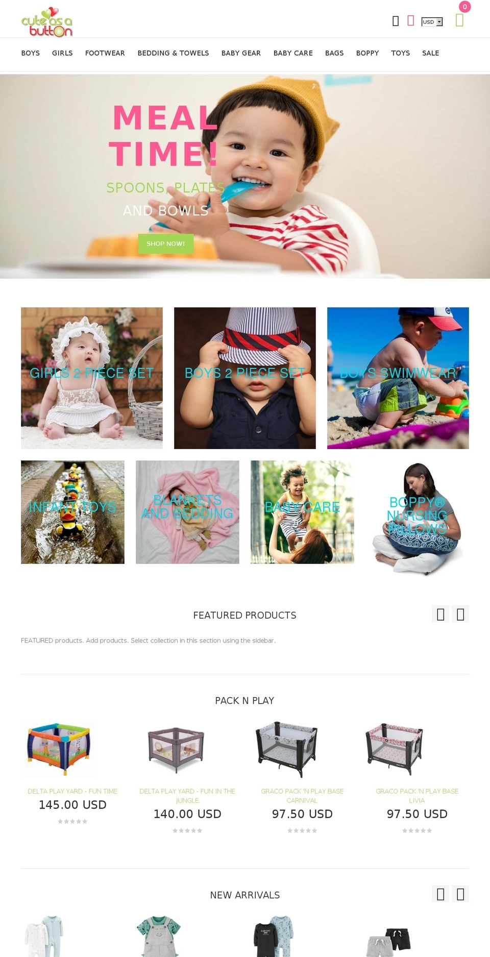 Vision Shopify theme site example socute.sr