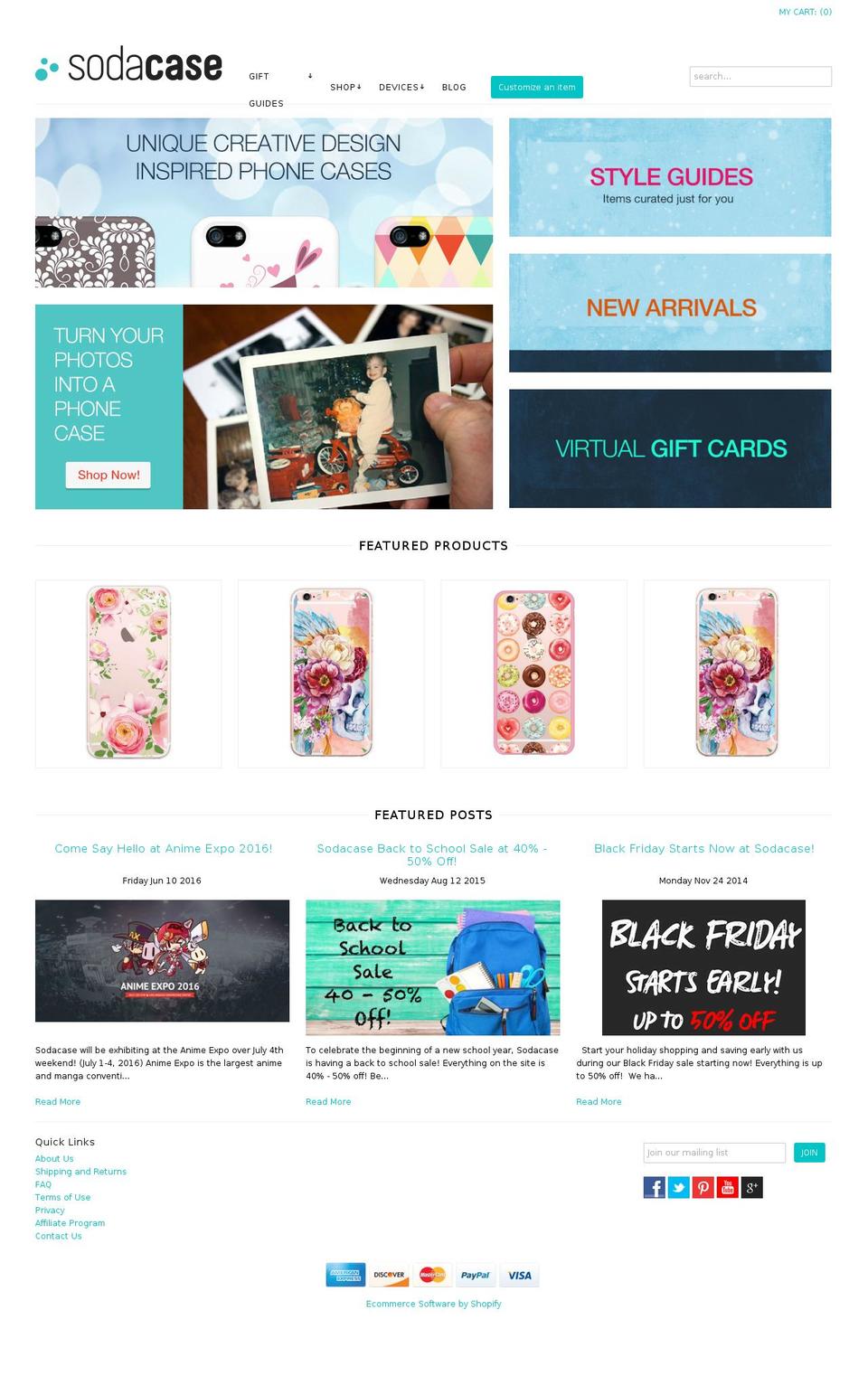sodacase.com shopify website screenshot