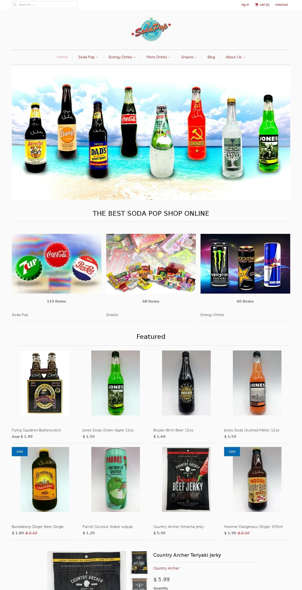 sodapoponline.com shopify website screenshot