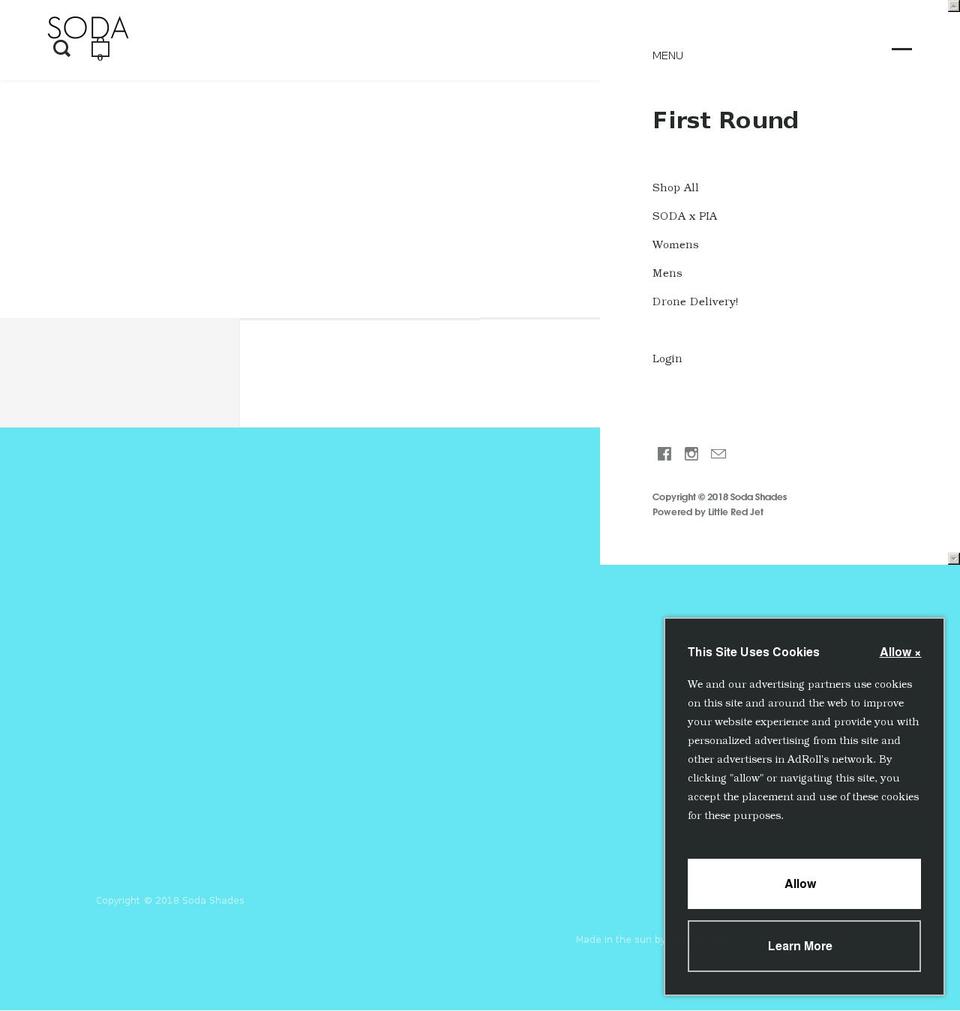 sodashades.com — Shopify storefront screenshot